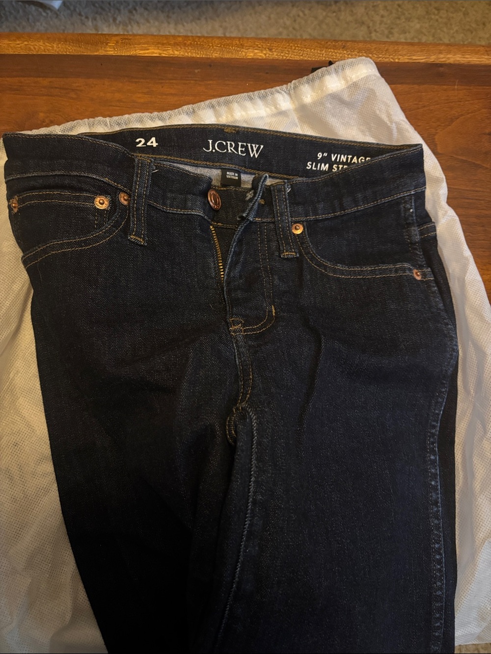 J. Crew Women's Dark Blue High-Rise Slim Jeans